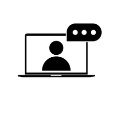 Laptop video call icon
